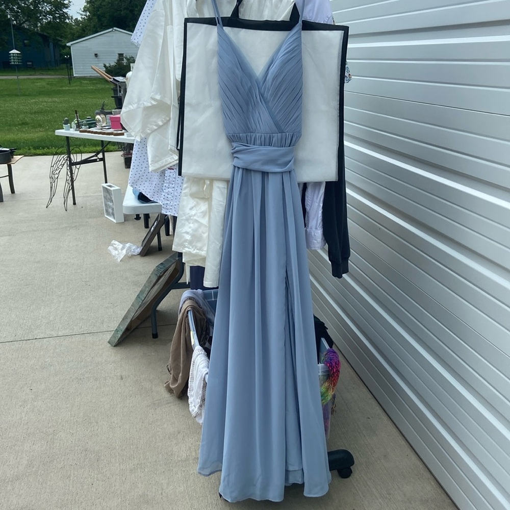 Azazie dusty blue